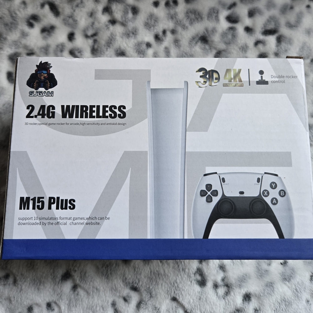 M15 Plus 2.4G Wireless Retro Game Console – 3000+ Games, Dual Joystick, 4K HD